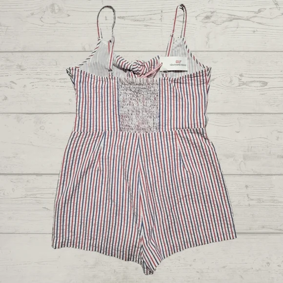 Vineyard Vines Fireworks Stripe Seersucker Romper - Picture 5 of 8